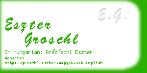 eszter groschl business card